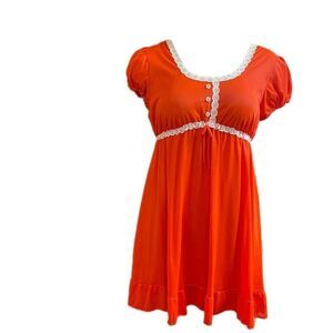 Jean Atkins Vintage Nylon Nightgown Size Small